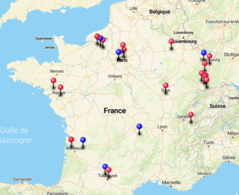 Lieux d'interventions de Péri'consult